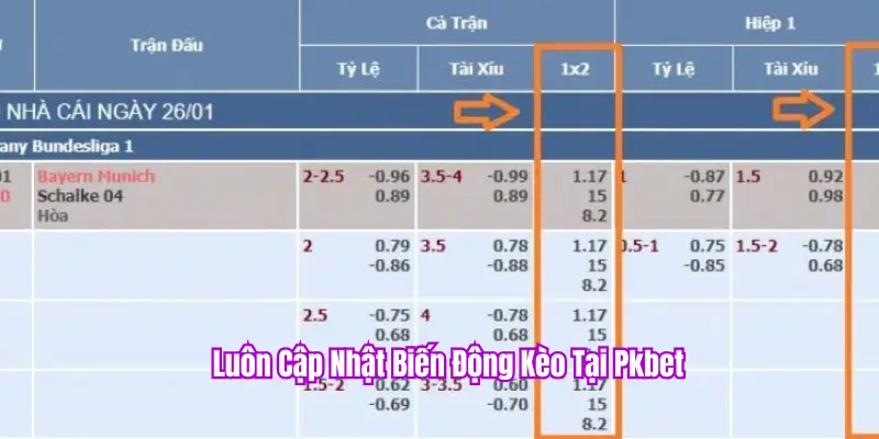 7 Mẹo Vàng Soi Kèo Nhà Cái PKBET Chuẩn Xác, Ít Rủi Ro 1 Cập nhật biến động kèo PKBET